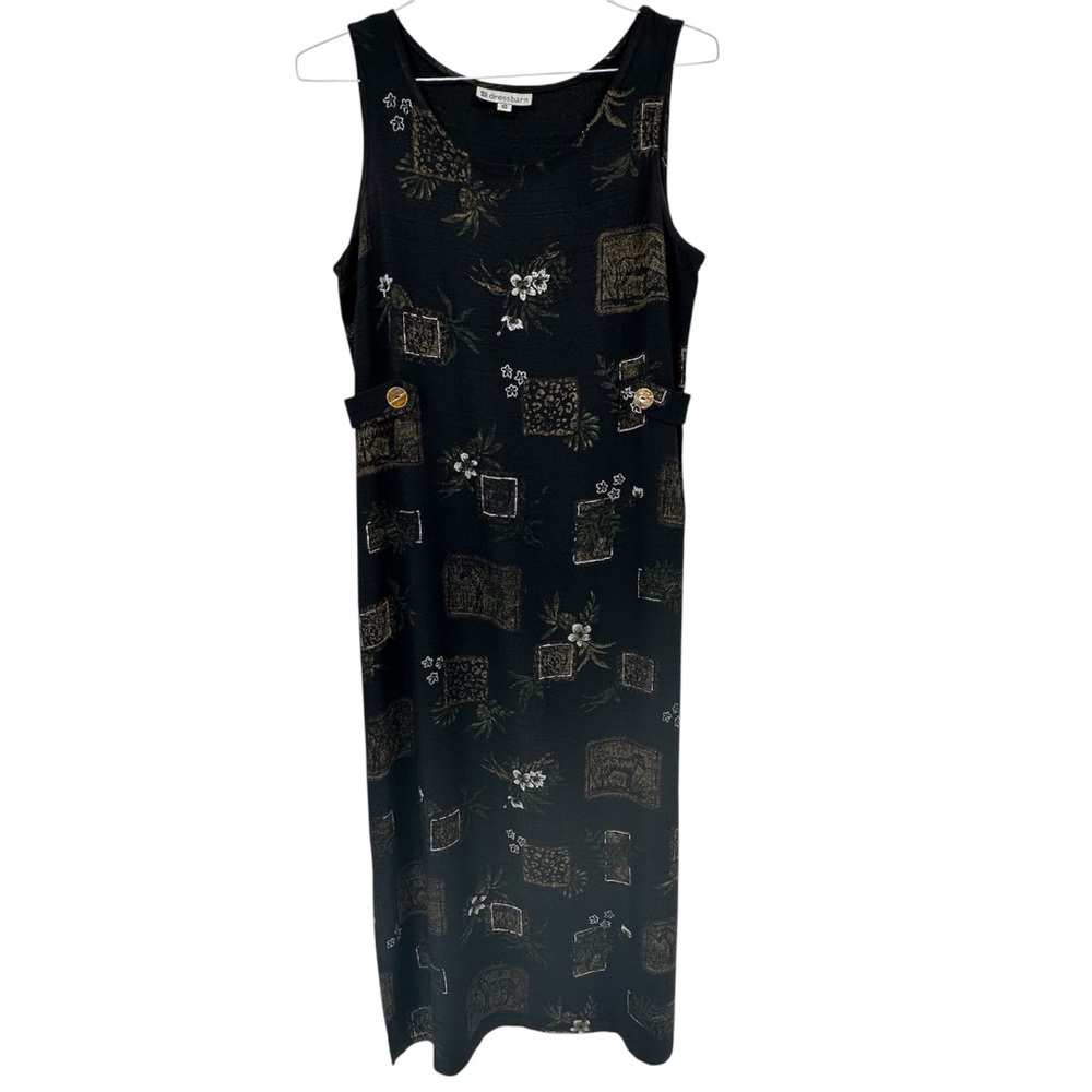 VINTAGE DRESS BARN Dress Sz 10 made in the USA Sleeveless Nature